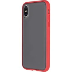 Coque IPhone 13 Pro Bi-Matière Avec Dos Fumé Peach Garden Rouge -All For Phone Magasin coque iphone 13 pro rouge frac4770 3