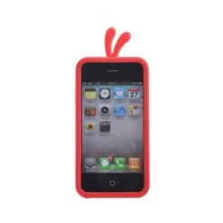 Coque IPhone 4 Silicone Canard Mignon Rouge -All For Phone Magasin coque iphone 4 4s frac667 2