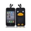 Coque IPhone 4 Silicone Canard Mignon Noir