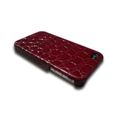 Coque IPhone 4 Et 4S Style Croco Bordeau