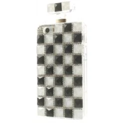 Coque IPhone 5S Et 5 Fantaisie Bouteille De Parfum Diamant Avec Chaine Noir Et Blanc -All For Phone Magasin coque iphone 5 5s se frac1267 2