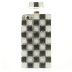 Coque IPhone 5S Et 5 Fantaisie Bouteille De Parfum Diamant Avec Chaine Noir Et Blanc -All For Phone Magasin coque iphone 5 5s se frac1267 3