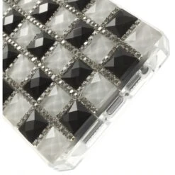 Coque IPhone 5S Et 5 Fantaisie Bouteille De Parfum Diamant Avec Chaine Noir Et Blanc -All For Phone Magasin coque iphone 5 5s se frac1267 7