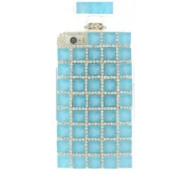 Coque IPhone 5S Et 5 Fantaisie Bouteille De Parfum Diamant Avec Chaine Bleu -All For Phone Magasin coque iphone 5 5s se frac1274 3