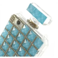 Coque IPhone 5S Et 5 Fantaisie Bouteille De Parfum Diamant Avec Chaine Bleu -All For Phone Magasin coque iphone 5 5s se frac1274 6