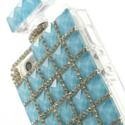 Coque IPhone 5S Et 5 Fantaisie Bouteille De Parfum Diamant Avec Chaine Bleu -All For Phone Magasin coque iphone 5 5s se frac1274 7