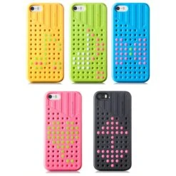 Coque IPhone 5S Et 5 Fantaisie Silicone Points Colorés Jaune -All For Phone Magasin coque iphone 5 5s se frac1295 3