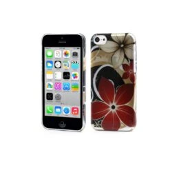 Coque IPhone 5C Silicone Fleurs