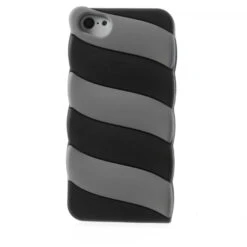 Coque IPhone 5c Fantaisie - Silicone Noir Et Gris -All For Phone Magasin coque iphone 5c frac1236 1