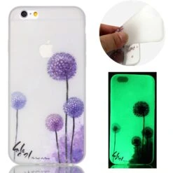 Coque IPhone 6 Et 6S Silicone Phosphorescente Pissenlit Blanc