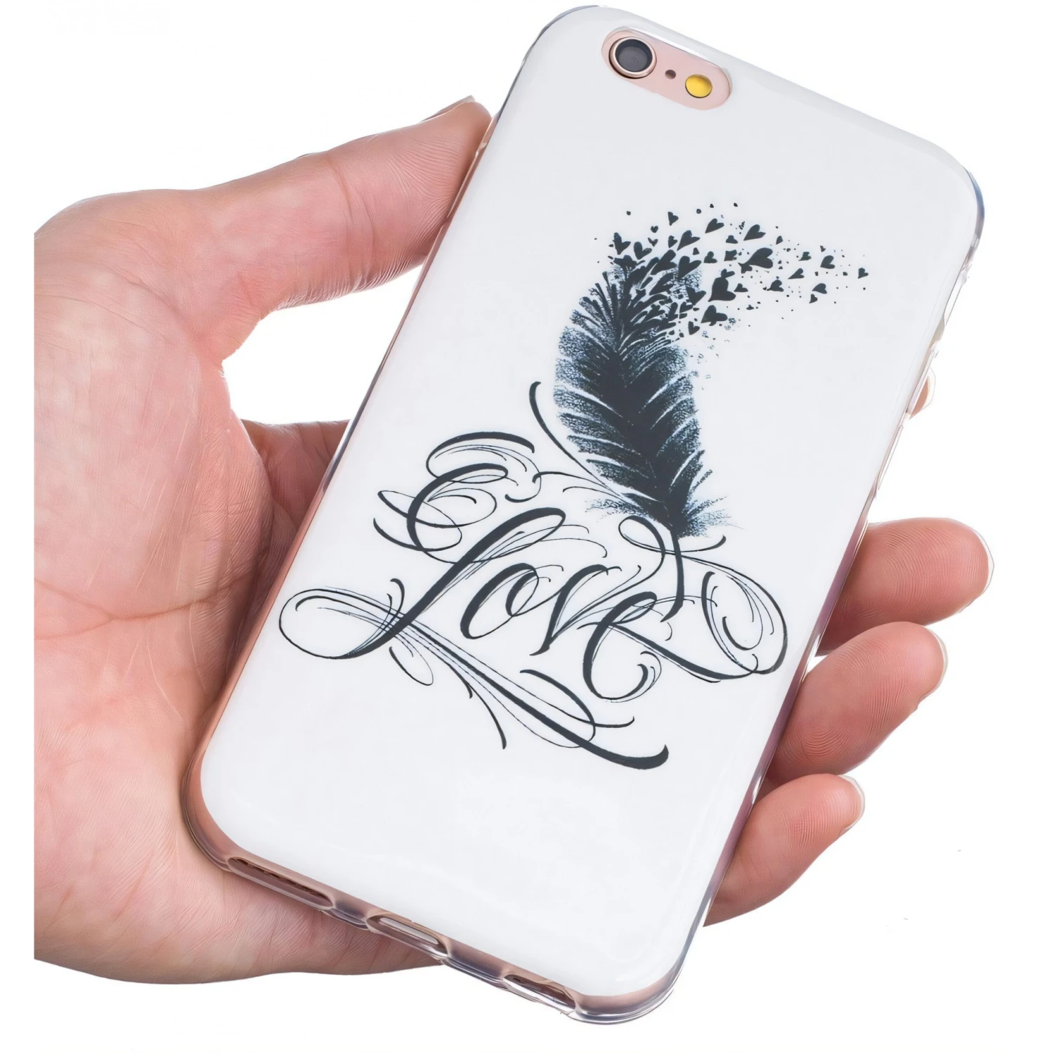 Coque IPhone 6 Et 6S Silicone Plume Blanc 7 Coque IPhone 6 Et 6S Silicone Plume Blanc – Image 5
