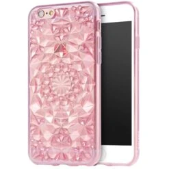 Coque IPhone 6s 6 Silicone 3D Diamants Fushia