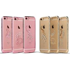 Coque IPhone 6s 6 Silicone Crystal Cygne SHENGO Or -All For Phone Magasin coque iphone 6 6s frac1674 3