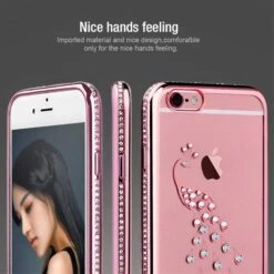 Coque IPhone 6s 6 Silicone Crystal Paon SHENGO Rose -All For Phone Magasin coque iphone 6 6s frac1676 6