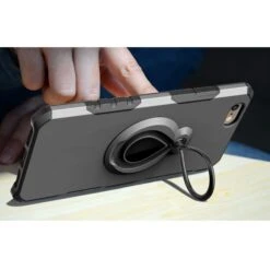 Coque IPhone 6 6s Silicone Et Metal Avec Anneau Gris -All For Phone Magasin coque iphone 6 6s frac1682 4