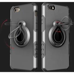 Coque IPhone 6 6s Silicone Et Metal Avec Anneau Gris -All For Phone Magasin coque iphone 6 6s frac1682 5