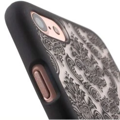 Coque IPhone SE 2022, SE 2020 Et IPhone 8, 7 Rigide Fleurs Damas Noir -All For Phone Magasin coque iphone 7 frac1424 6