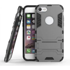 Coque IPhone SE 2022, SE 2020 Et IPhone 8, 7 Anti-choc Hybrid Avec Support Gris -All For Phone Magasin coque iphone 7 frac1441 1