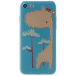 Coque IPhone SE 2022, SE 2020 Et IPhone 8, 7 Silicone Souple Cool Girafe Bleu