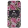 Coque IPhone SE 2022, SE 2020 Et IPhone 8, 7 Silicone Souple Pretty Flowers Noir