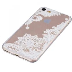 Coque IPhone SE 2022, SE 2020 Et IPhone 8, 7 Silicone White Flowers Transparent -All For Phone Magasin coque iphone 7 frac1509 1