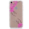 Coque IPhone SE 2022, SE 2020 Et IPhone 8, 7 Silicone Fleurs Fushia Transparent