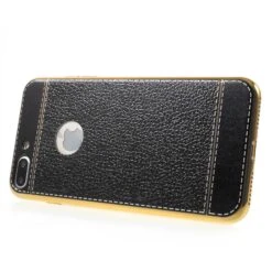 Coque IPhone 8 Plus Et 7 Plus Style Cuir Plaqué Noir -All For Phone Magasin coque iphone 7 plus frac1462 2