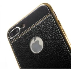 Coque IPhone 8 Plus Et 7 Plus Style Cuir Plaqué Noir -All For Phone Magasin coque iphone 7 plus frac1462 4