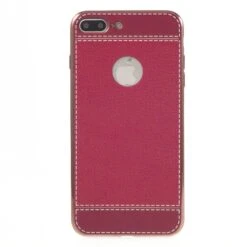 Coque IPhone 8 Plus Et 7 Plus Style Cuir Plaqué Fushia -All For Phone Magasin coque iphone 7 plus frac1464 1