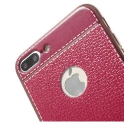 Coque IPhone 8 Plus Et 7 Plus Style Cuir Plaqué Fushia -All For Phone Magasin coque iphone 7 plus frac1464 4