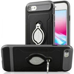 Coque IPhone 8 Et IPhone 7 Avec Anneau Angibabe Gris