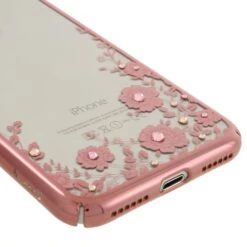 Coque Silicone IPhone SE 2022, SE 2020 Et IPhone 8, 7 Avec Pierres Swarovski Rose -All For Phone Magasin coque iphone 8 frac2714 3