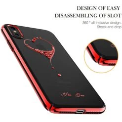 Coque IPhone X Et XS Silicone Star Series Cœur De Cristal KINGXBAR Rouge -All For Phone Magasin coque iphone x frac1722 7