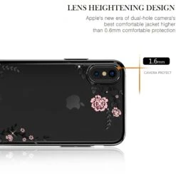 Coque IPhone X Et XS Swarovski Fleurs KAVARO Noir -All For Phone Magasin coque iphone x frac1723 3