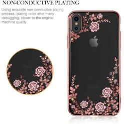 Coque IPhone X Et XS Swarovski Fleurs KAVARO Fushia -All For Phone Magasin coque iphone x frac1724 2