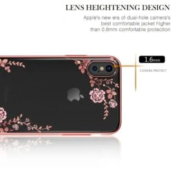 Coque IPhone X Et XS Swarovski Fleurs KAVARO Fushia -All For Phone Magasin coque iphone x frac1724 3