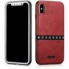 Coque IPhone X Et XS Style Cuir Et Rivets Antichoc XOOMZ Rouge -All For Phone Magasin coque iphone x frac1727