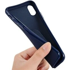 Coque IPhone XR Silicone Avec Support Magnétique Interne Sulada Bleu -All For Phone Magasin coque iphone xr frac2110 2