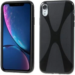 Coque Silicone IPhone XR "X Shape" Noir
