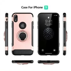 Coque Silcione IPhone XR Style Fibre De Carbone Avec Support Angibabe Noir -All For Phone Magasin coque iphone xr frac2135 3