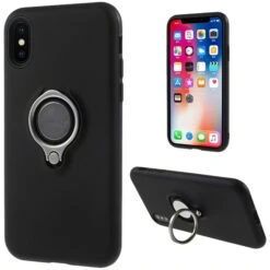 Coque Antichocs IPhone XS Et IPhone X Hybride Avec Support Noir -All For Phone Magasin coque iphone xs frac2054 1