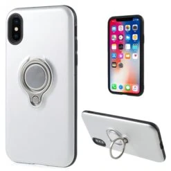 Coque Antichocs IPhone XS Et IPhone X Hybride Avec Support Argent