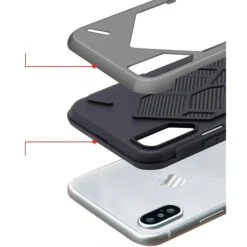 Coque IPhone XS Et IPhone X Antichoc Geometric Gris -All For Phone Magasin coque iphone xs frac2064 5