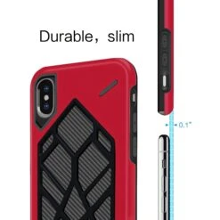 Coque IPhone XS Et IPhone X Antichoc Geometric Rouge -All For Phone Magasin coque iphone xs frac2065 3