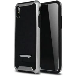Coque Silicone IPhone XS Et IPhone X Hybride Antichocs Argent