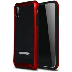 Coque Silicone IPhone XS Et IPhone X Hybride Antichocs Rouge