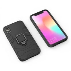 Coque IPhone XS Antichocs Hybride Avec Anneau Noir -All For Phone Magasin coque iphone xs frac2139 2