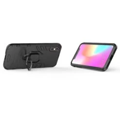 Coque IPhone XS Antichocs Hybride Avec Anneau Noir -All For Phone Magasin coque iphone xs frac2139 6