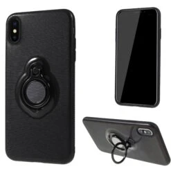 Coque Silicone IPhone XS Max Hybride Stripes Style Noir