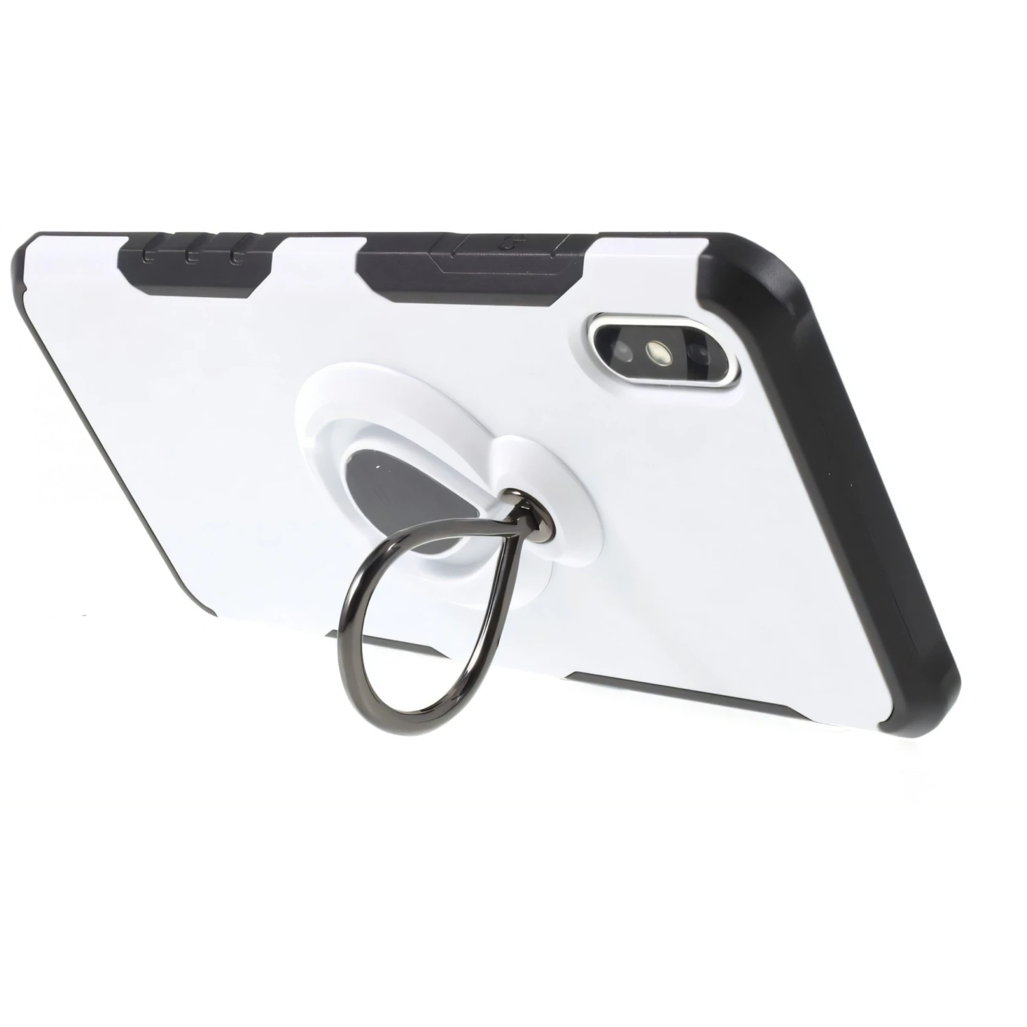 Coque IPhone XS Max Antichoc Avec Anneau Rotatif Blanc 5 Coque IPhone XS Max Antichoc Avec Anneau Rotatif Blanc – Image 3
